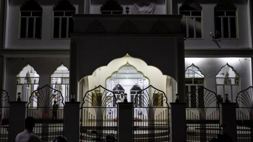 La mezquita del centro de orientación islámica en Kattankudy, Sri Lanka, centro que enseña la ideología extremista wahabí.