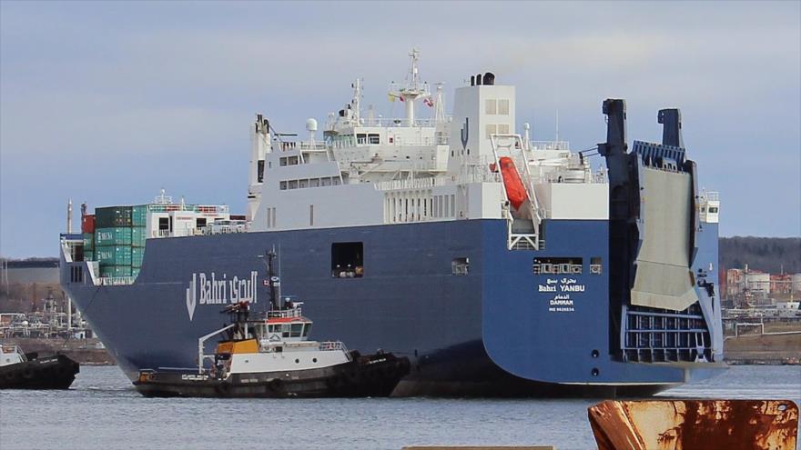 Barco saudí sospechoso de llevar armas hace escala en España