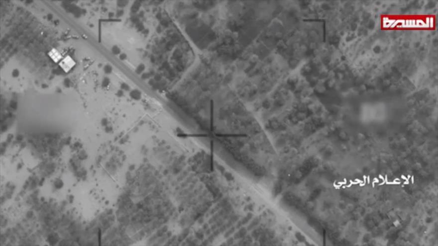 Imágenes grabadas por uno de los drones yemeníes que participó en los ataques contra estaciones de bombeo de oleoductos saudíes, 14 de mayo de 2019.
