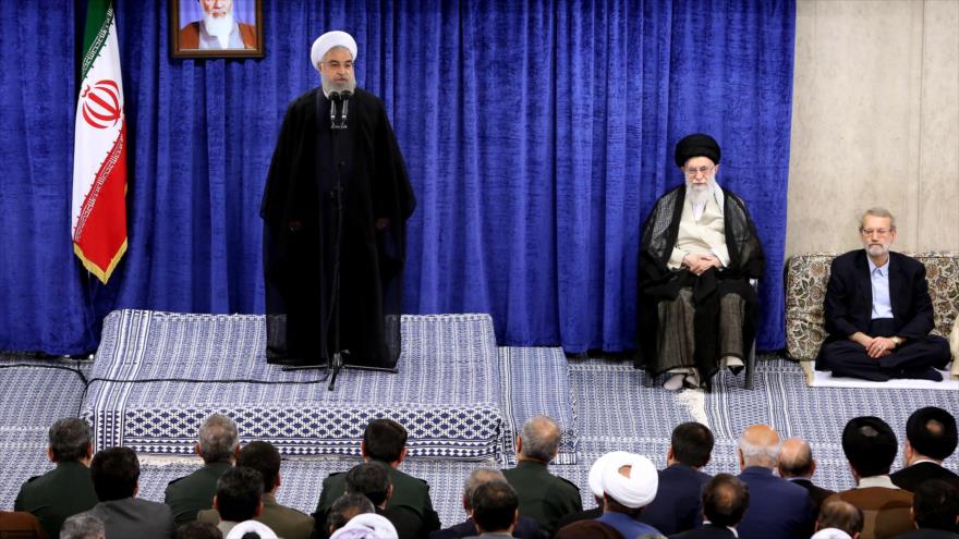 El presidente iraní, Hasan Rohani, ofrece discurso en una reunión con responsables de alto rango del país, Teherán, 14 de mayo de 2019. (Foto: President.ir)