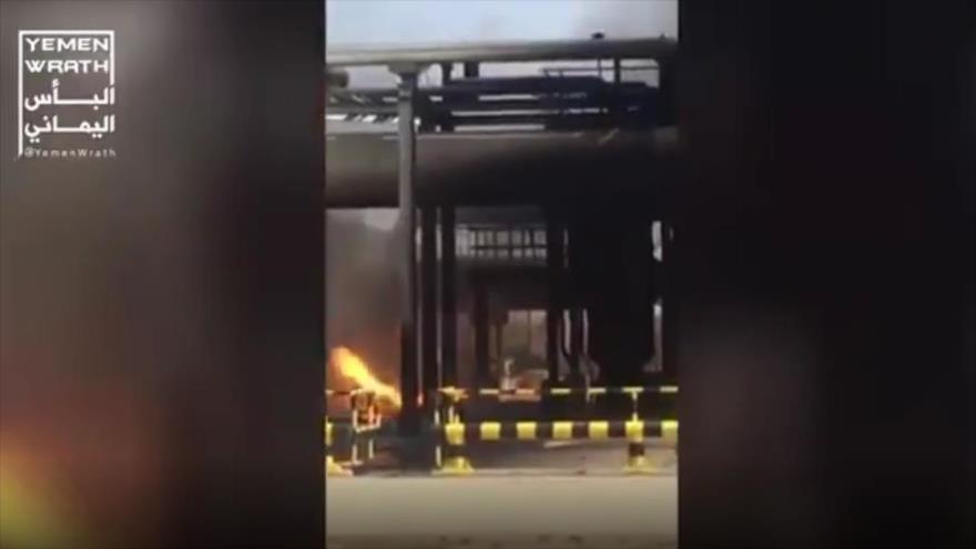 Vídeo: Oleoducto saudí se incendia tras ataque de drones yemeníes | HISPANTV