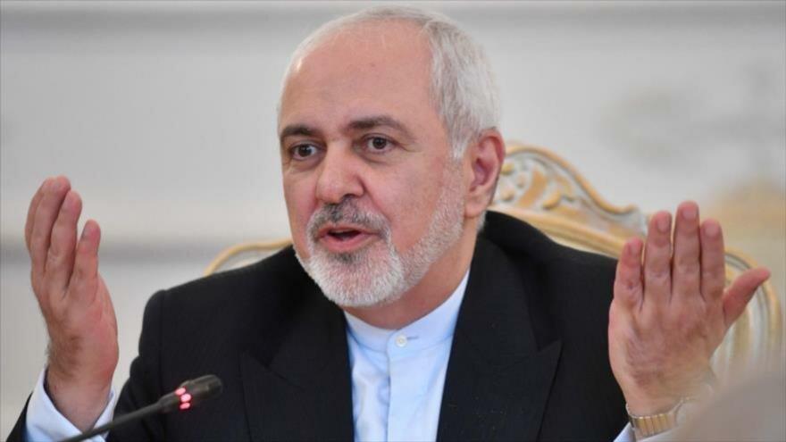 El ministro de Exteriores de Irán, Mohamad Yavad Zarif, en una reunión mantenida con su par ruso, Serguéi Lavrov, en Moscú, 8 de mayo de 2019. (Foto: AFP)