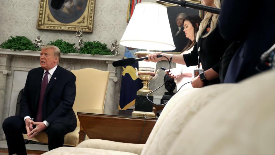 El presidente de EE.UU., Donald Trump, en una reunión en el Despacho Oval con el primer ministro húngaro, Viktor Orbán, 13 de mayo de 2019. (Foto: AFP)