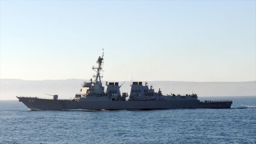 El destructor estadounidense USS Preble en el mar de China Meridional.