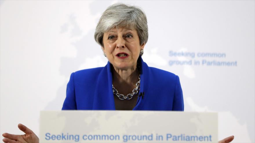 La primera ministra británica, Theresa May, ofrece un discurso en Londres, la capital, 21 de mayo de 2019. (Foto: AFP)