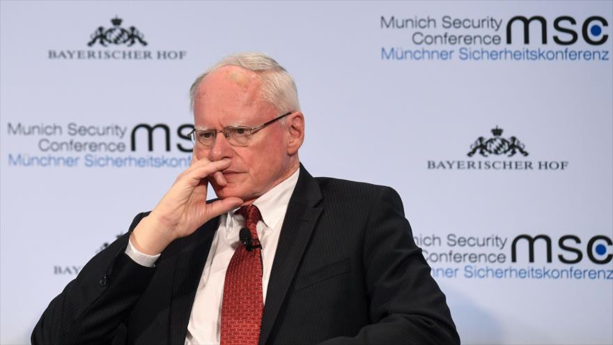El representante especial de EE.UU. para Siria, James Jeffrey, en la Conferencia de Seguridad de Múnich (Alemania), 17 de febrero de 2019. (Foto: AFP)
