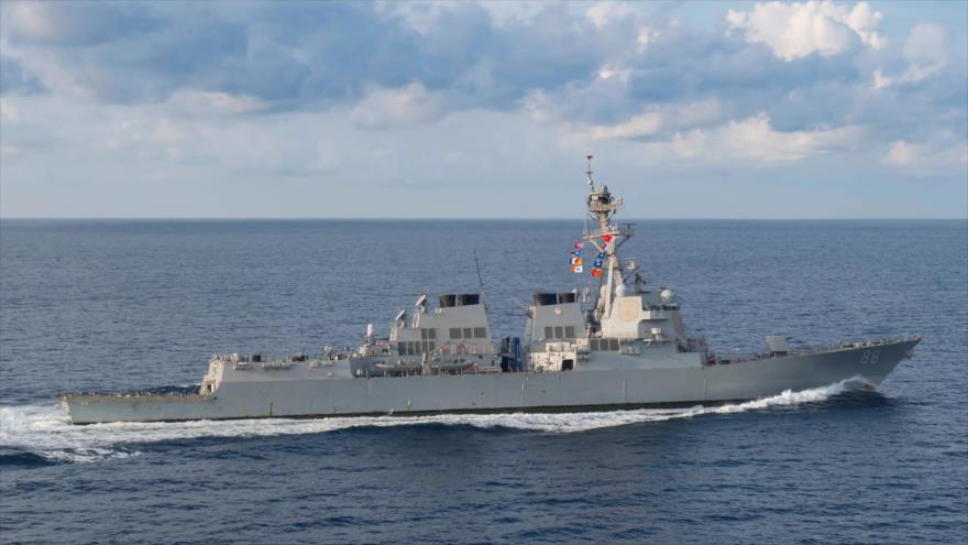 El destructor de misiles guiados USS Preble de la Armada de EE.UU., marzo de 2018.