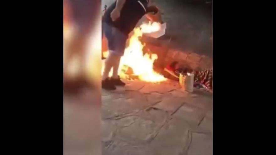 Vídeo: Queman en Argentina a indigentes que dormían en la calle