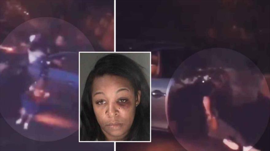 Policía de EEUU golpea violentamente a una mujer frente a su hija | HISPANTV