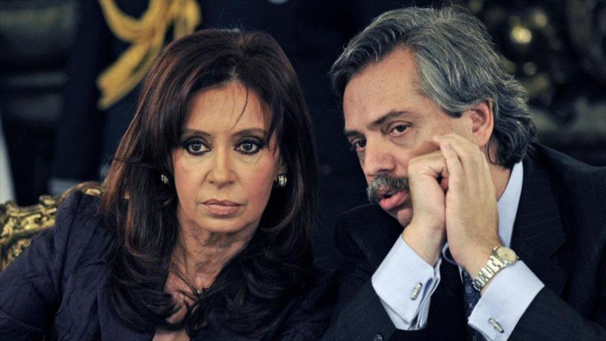 Los aspirantes a la Presidencia de Argentina por la Unidad Ciudadana, Cristina Fernández de Kirchner y Alberto Fernández.
