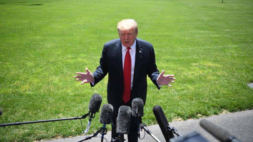El presidente de EE.UU., Donald Trump, habla con la prensa en la Casa Blanca, Washington, 24 de mayo de 2019. (Foto: AFP)