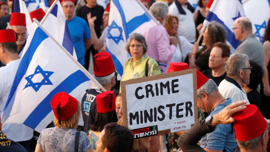 Protestan en Tel Aviv contra búsqueda de inmunidad para Netanyahu