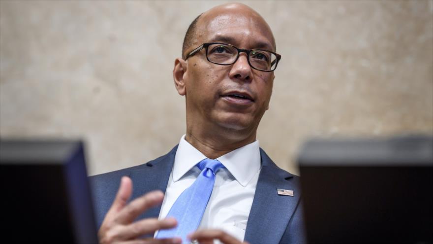 Robert Wood, embajador de EE.UU. ante la Conferencia de Desarme, en una reunión del organismo en Ginebra (Suiza), 25 de febrero de 2019. (Foto: AFP)