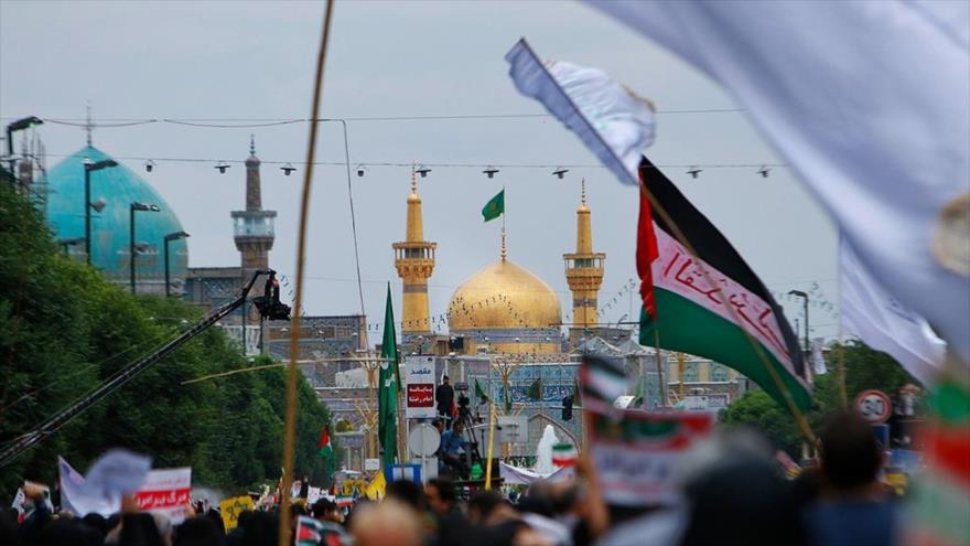 Iraníes se movilizan en el Día Mundial de Al-Quds en Mashad (noreste), 31 de mayo de 2019. (Foto: AFP)