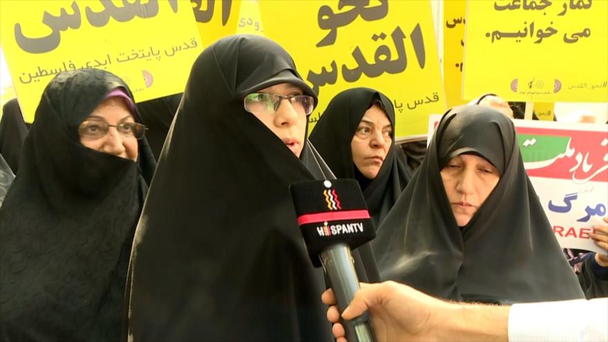 Iraníes marchan en solidaridad con palestinos en el Día de Al-Quds