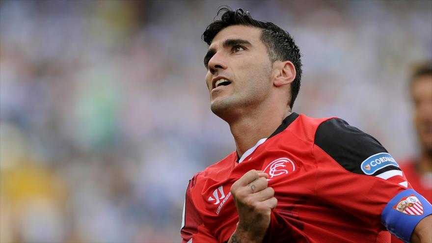El futbolista español José Antonio Reyes en un partido en el estado de Málaga, sur de España, 23 de mayo de 2015. (Foto: AFP)