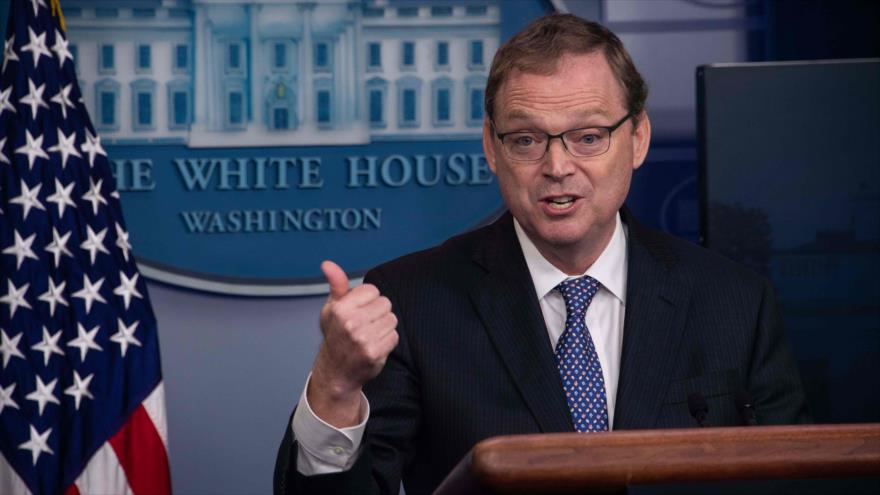 El presidente del Consejo de Asesores Económicos de la Casa Blanca, Kevin Hassett, en un acto en Washington, 10 de septiembre de 2018. (Foto: AFP)