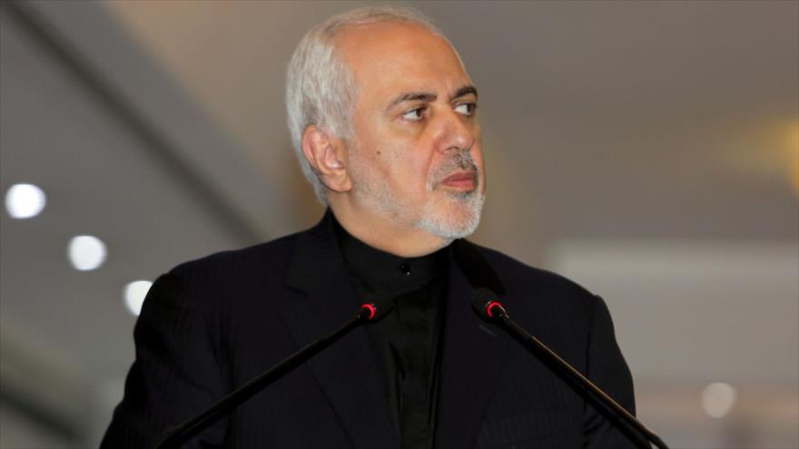 El canciller iraní, Mohamad Yavad Zarif, durante una conferencia de prensa en la ciudad de Bagdad, capital de Irak, 26 de mayo de 2019. (Foto: AFP)
