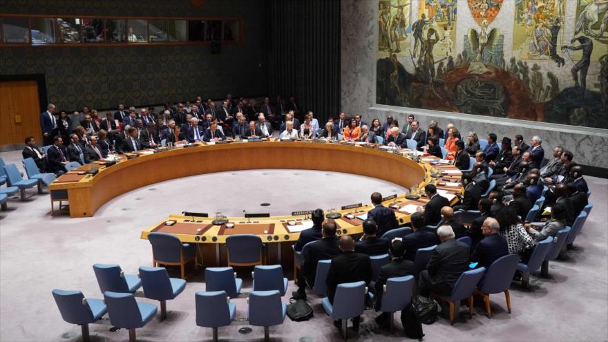 Una sesión del Consejo de Seguridad de las Naciones Unidas (CSNU), 10 de abril de 2019. (Foto: AFP)
