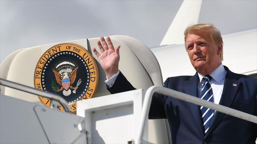 El presidente de EE.UU., Donald Trumo, en el aeropuerto de shannon, Irlandia, 5 de junio de 2019. (Foto: AFP)