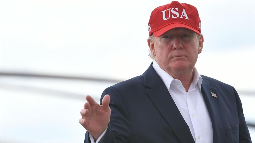 El presidente de EE.UU., Donald Trump, en la base aérea de Andrews en el estado de Maryland, 7 de junio de 2019. (Foto: AFP)