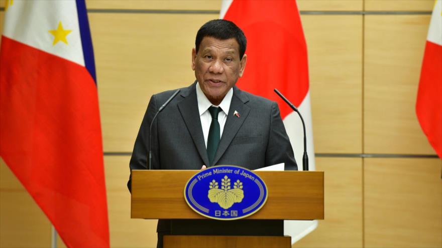 El presidente filipino, Rodrigo Duterte, ofrece una rueda de prensa en Tokio, capital de Japón, 31 de mayo de 2019. (Foto: AFP)