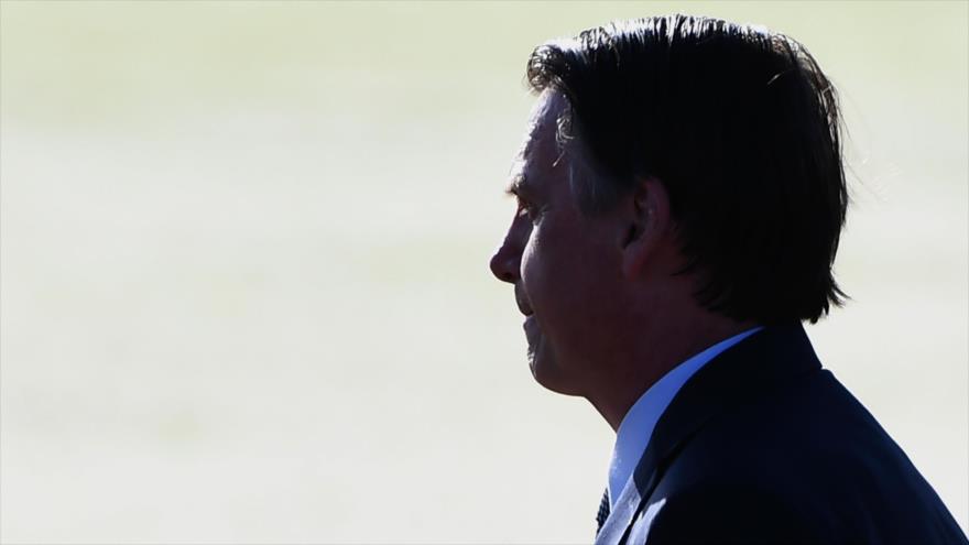 El presidente brasileño, Jair Bolsonaro, en el en el Palacio de Alvorada, en Brasilia, 21 de mayo de 2019. (Foto: AFP)