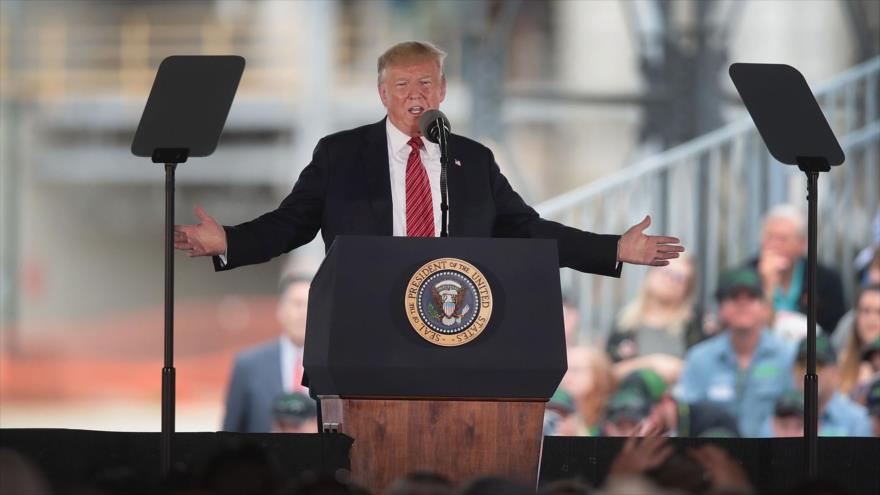 El presidente de Estados Unidos, Donald Trump, durante un evento en el estado de Iowa, 11 de junio de 2019. (Foto: AFP)