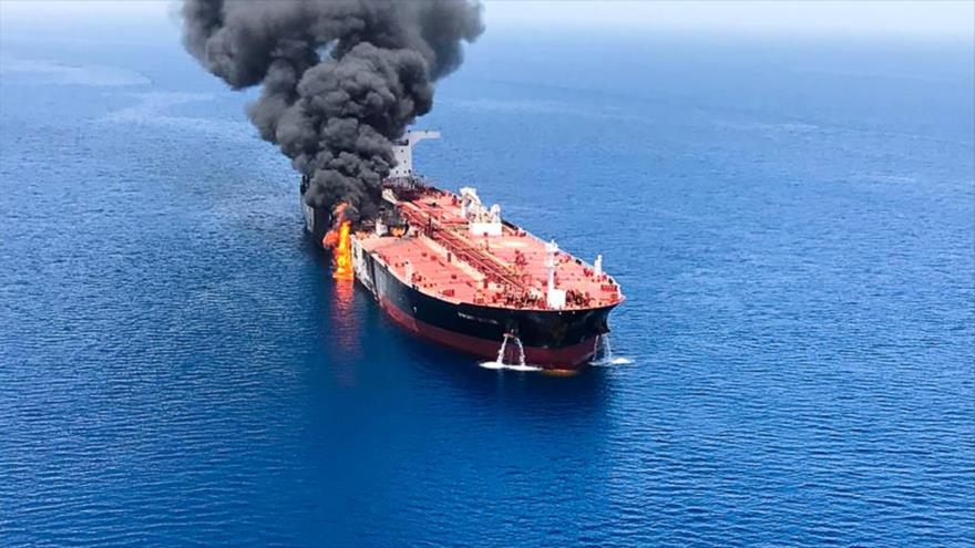 Vídeo: Primeras imágenes de petroleros siniestrados en mar de Omán | HISPANTV