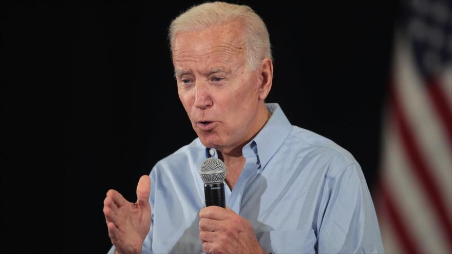 El exvicepresidente estadounidense Joe Biden ofrece un discurso en el estado de Iowa, 12 de junio de 2019. (Foto: AFP)