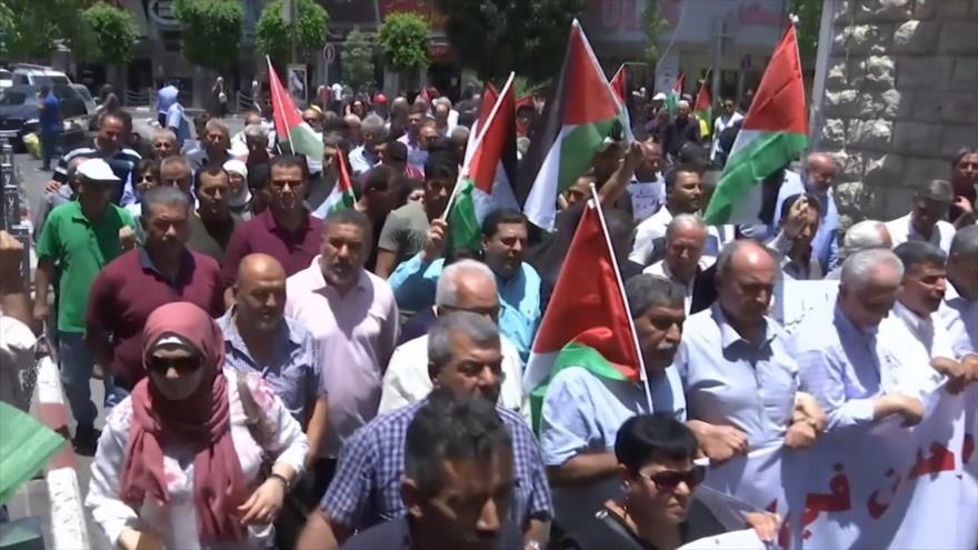 Palestinos marchan en rechazo de acuerdo de siglo | HISPANTV