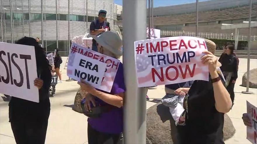 Activistas en EEUU reclaman impeachment a Trump: “Es un criminal”