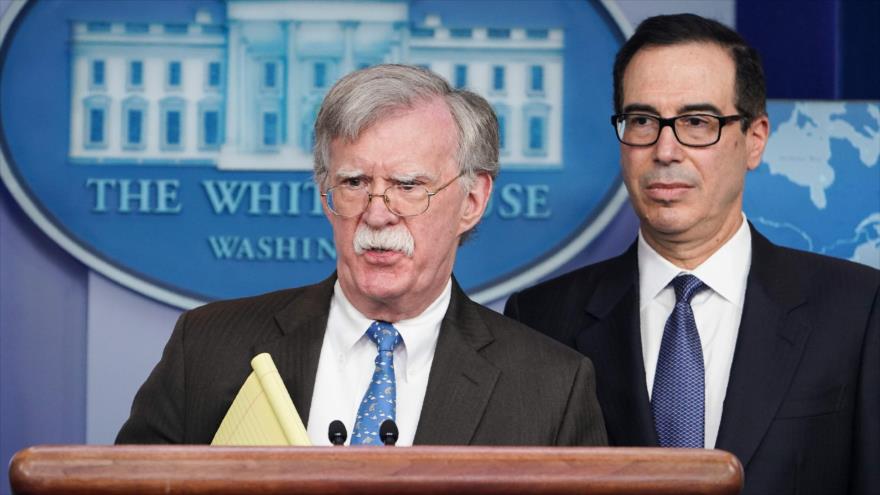 El asesor de Seguridad Nacional de EE.UU., John Bolton, habla durante una conferencia de prensa en la Casa Blanca, 28 de enero de 2019. (Foto: AFP)