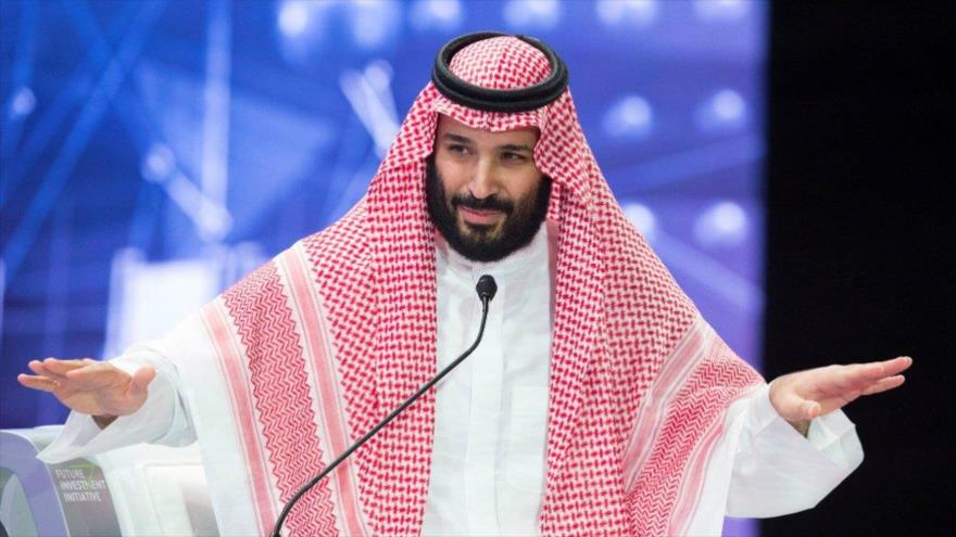 El príncipe heredero saudí, Muhamad bin Salman, durante un discurso, 24 de octubre de 2018. 