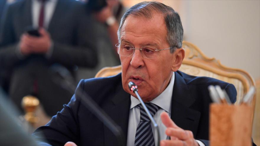 El canciller de Rusia, Serguéi Lavrov, en una reunión en Moscú, la capital, 17 de junio de 2019. (Foto: AFP)