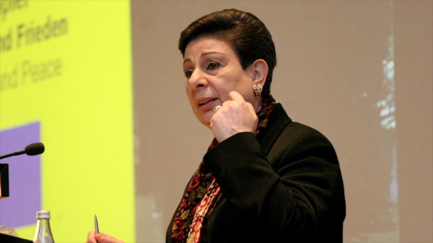 Hanán Ashrawi, miembro del Comité Ejecutivo de la Organización para la Liberación de Palestina (OLP).