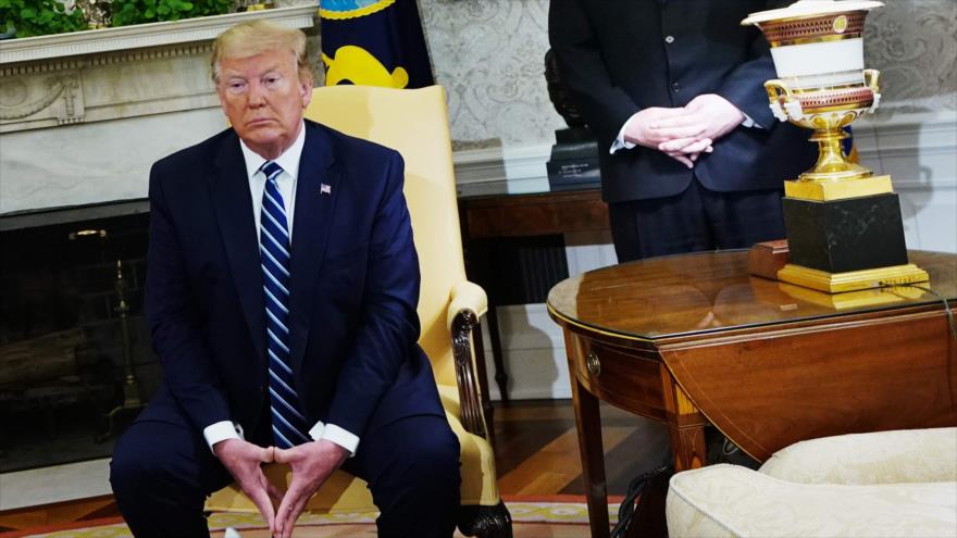 El presidente de EE.UU., Donald Trump, en una reunión en la Casa Blanca, 20 de junio de 2019. (Foto: AFP)