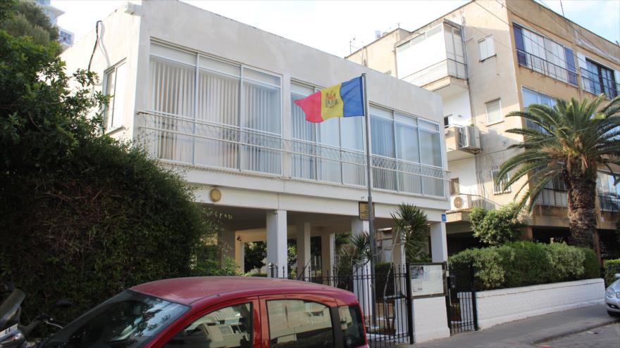 La embajada de Moldovia en los territorios ocupados de Palestina, ubicada en Tel Aviv. 