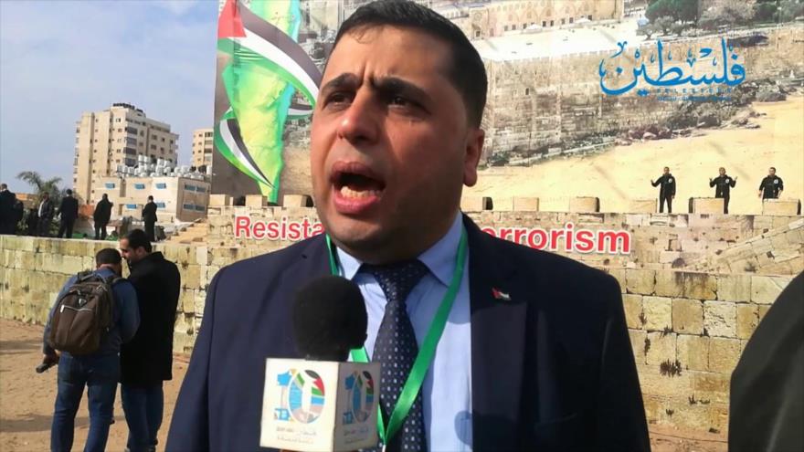 Abdul Latif Al-Qanu, un portavoz del Movimiento de Resistencia Islámica de Palestina (HAMAS).