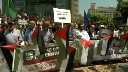 Palestinos y libaneses en Beirut rechazan el ‘acuerdo del siglo’