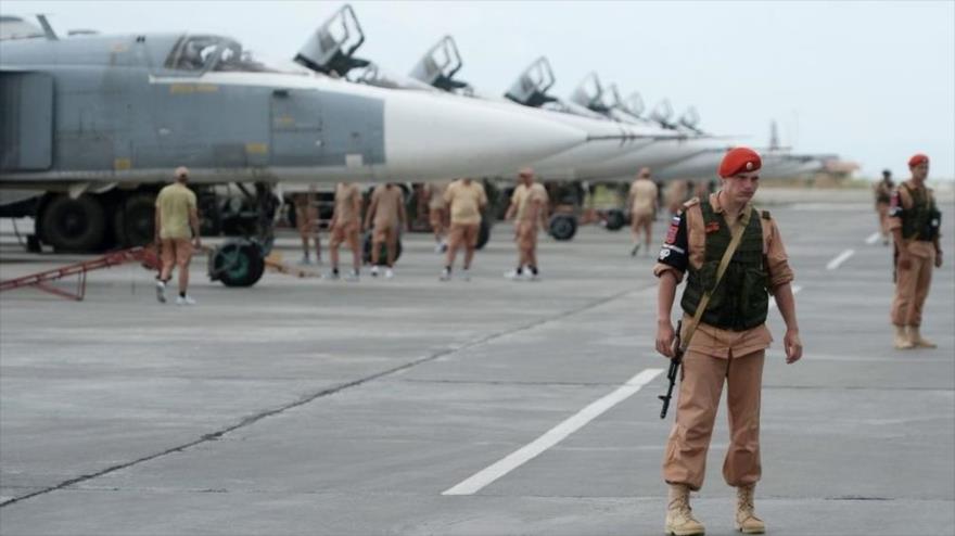 La base aérea rusa de Hmeimim, situada en la provincia de Latakia, oeste de Siria.