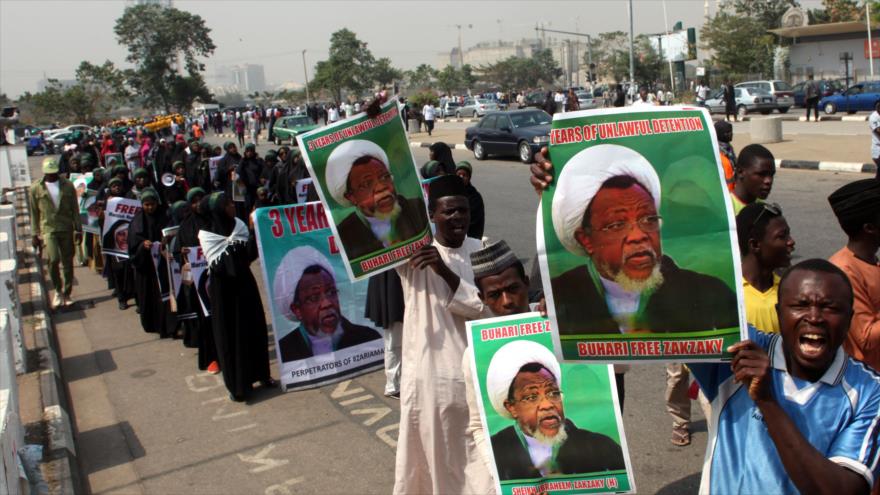 Simpatizantes del Movimiento Islámico de Nigeria exigen la liberación del sheij Ibrahim al-Zakzaky, Abuya, 22 de enero de 2018. (Foto: AFP)
