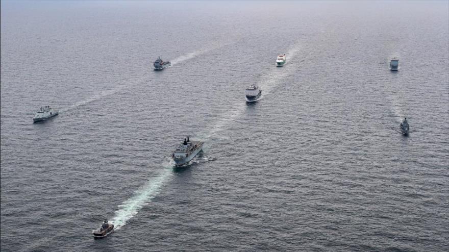 Buques de guerra de la Armada británica participan en ejercicios militares navales en el mar Báltico, cerca de las fronteras rusas.