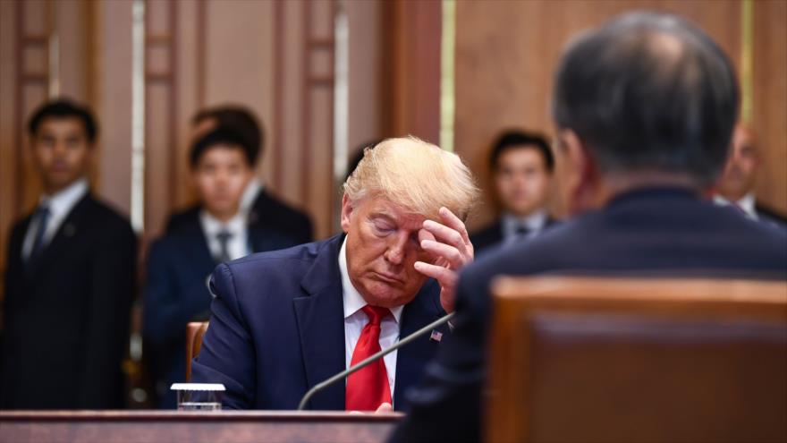 El presidente de EE.UU., Donald Trump, durante una reunión en la casa presidencial en Seúl (capital surcoreana), 30 de junio de 2019. (Foto: AFP)