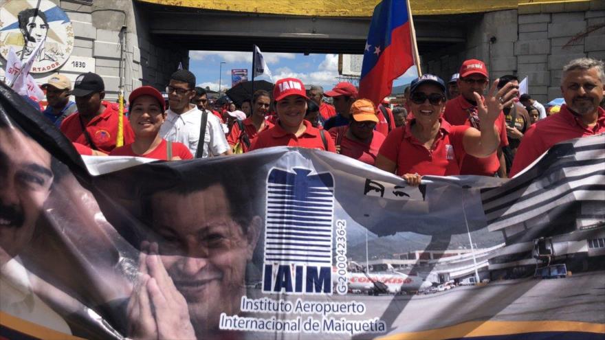 Partidarios del presidente venezolano, Nicolás Maduro, salen a las calles en el día de la independencia del país, 5 de julio de 2019.