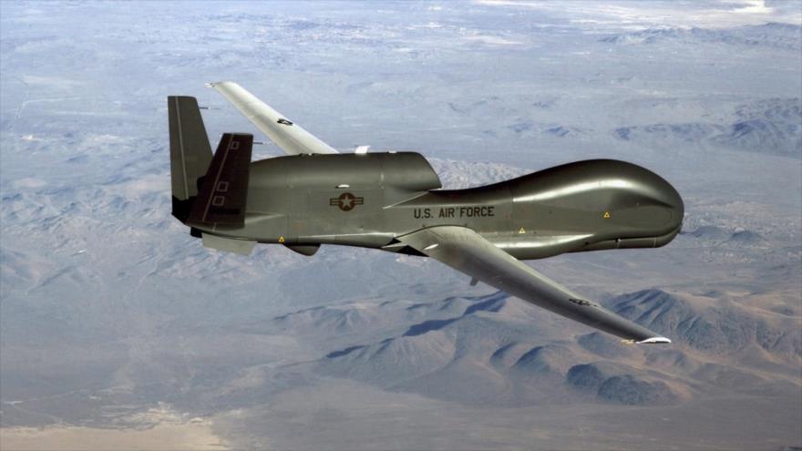 Foto de un dron espía RQ-4 de EE.UU., publicada por la Fuerza Aérea del país norteamericano el 20 de junio de 2019. (Foto: AFP)