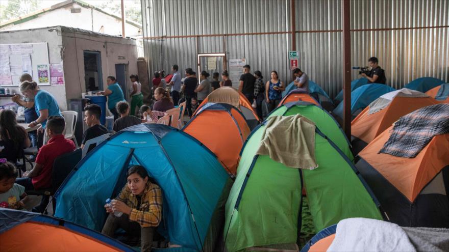 Migrantes centroamericanos en un refugio en Tijuana, estado de Baja California, México, 13 de julio de 2019. (Foto: AFP)