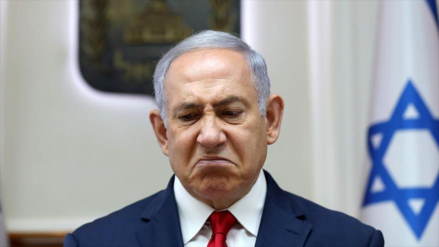 El primer ministro de Israel, Benjamín Netanyahu, en una reunión de su gabinete en Al-Quds (Jerusalén), 14 de julio de 2019. (Foto: AFP)