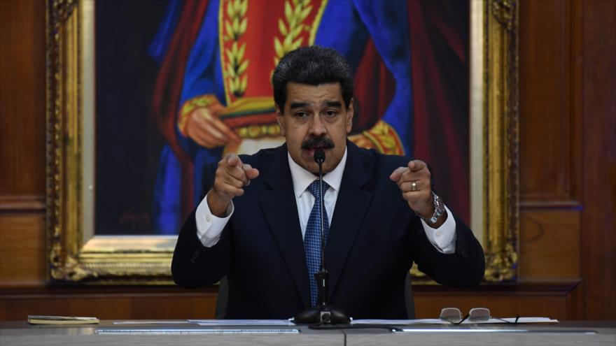 El presidente de Venezuela, Nicolás Maduro, ofrece un discurso en Caracas, la capital, 28 de junio de 2019. (Foto: AFP)