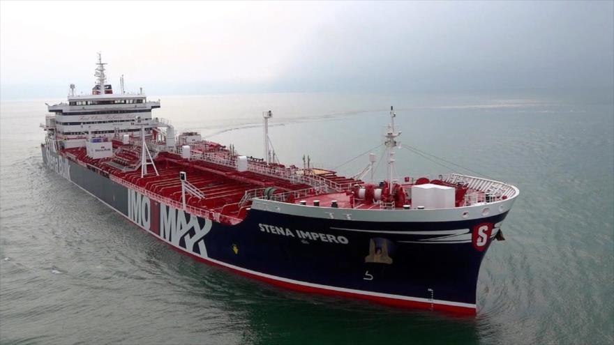 El buque petrolero Stena Impero, perteneciente al Reino Unido.
